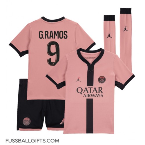 Paris Saint-Germain Goncalo Ramos #9 Fußballbekleidung 3rd trikot Kinder 2024-25 Kurzarm (+ kurze hosen)